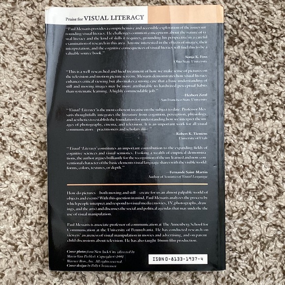 Visual Literacy Image, Mind, and Reality by Paul Messaris ©️ 1994 book - Picture 12 of 14